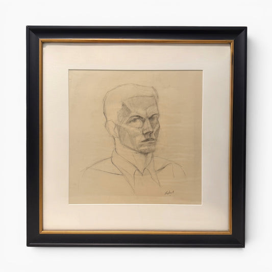 French pencil portrait sketch