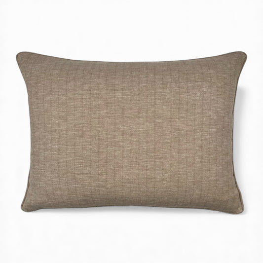 Pillow made with vintage Italian linen and silk fabric